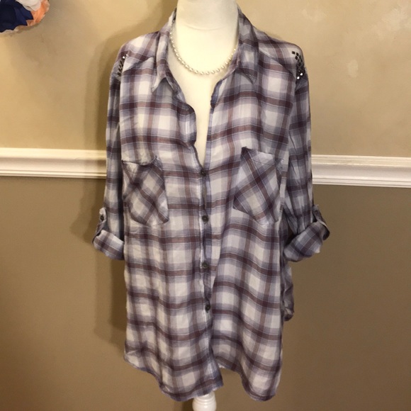 Rock & Republic Tops - Rock & Republic studded button down top